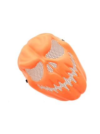 Trickery Skeleton Head Halloween Orange Pumpkin Skull Scary Mask