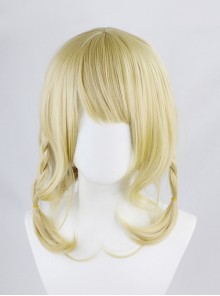 Yao Valentine's Day Skin Light Golden Inner Buckle Short Curly Small Braid Game Cosplay Wigs