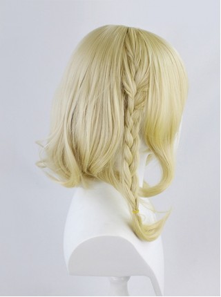 Yao Valentine's Day Skin Light Golden Inner Buckle Short Curly Small Braid Game Cosplay Wigs