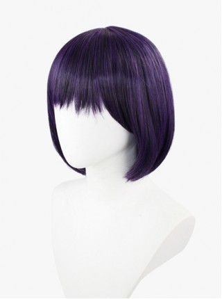 Kitagawa Marin Anime Cosplay Dark Purple Bangs Inner Buckle Short Straight Wigs