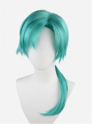 Yun Zhongjun Water Grass Blue Small Pigtail Short Upturned Wig Game Cosplay Male Wigs