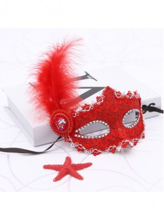 Sequins Small Bowler Hat Ornament Side Feathers Stage Performance Party Princess Multicolor Masquerade Mask