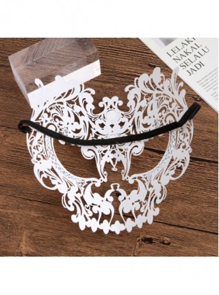 Party Performance Full Face Skull Metal Rhinestone Inlay Hollowed Out Iron Art Mask