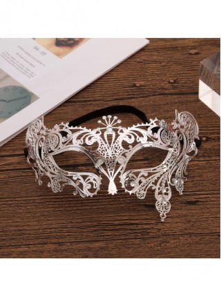 Half Face Hollow Out Butterfly Ultra Thin Electroplated Metal Masquerade Performance Dress Up Mask