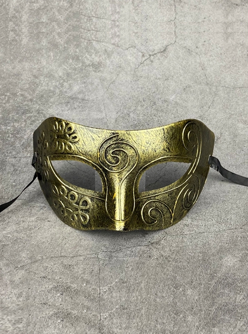 Gentleman Masquerade Half Face Jazz Prince Archaize Carved Mask