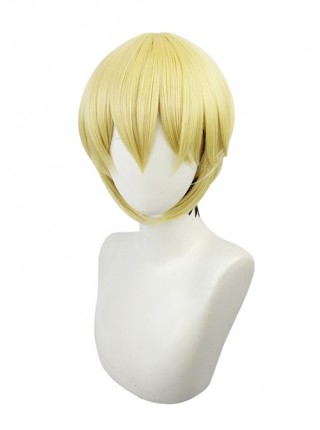 Matsuno Chifuyu M Bangs Double-Layer Two-Color Golden Gradient Black Short Wig Anime Cosplay Wigs