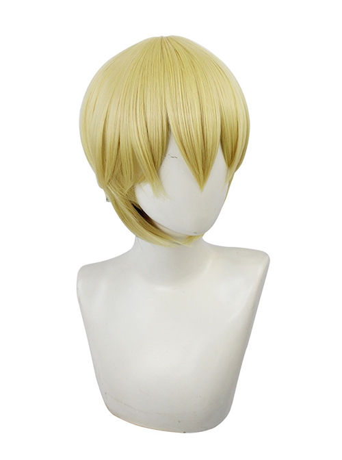 Matsuno Chifuyu M Bangs Double-Layer Two-Color Golden Gradient Black Short Wig Anime Cosplay Wigs