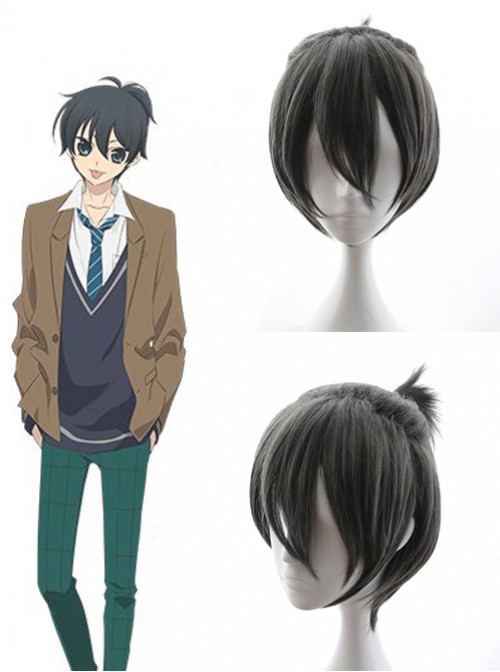 Anonymous Noise Kanade Yuzuriha Gray-black Cosplay Wig