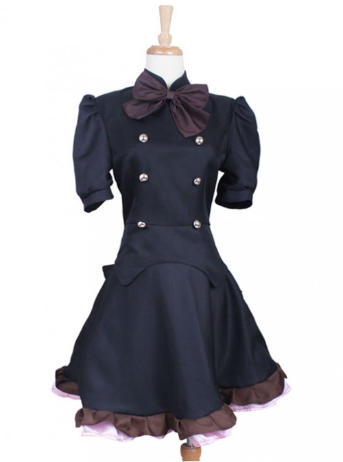 Queen of Monomania Aligura Aligula Black Dress Cosplay Costume