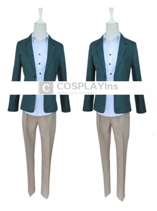 Ajin Demi Human Kaito's White Shirt And Green Jacket Cosplay