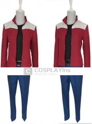 Ajin Demi Human Koji Tanaka's Black T-shirt And Red Jacket Cosplay