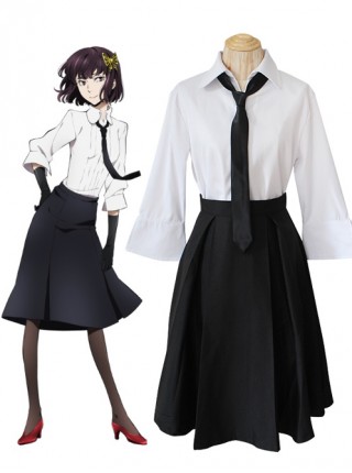 Bungou Stray Dogs Akiko Yosano White Shirt And Black Skirt Cosplay Costume