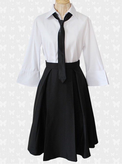 Bungou Stray Dogs Akiko Yosano White Shirt And Black Skirt Cosplay Costume