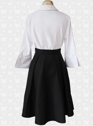 Bungou Stray Dogs Akiko Yosano White Shirt And Black Skirt Cosplay Costume