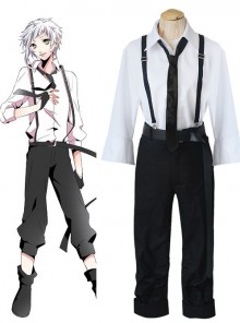 Bungou Stray Dogs Atsushi Nakajima White Shirt Black Suspenders Pants Cosplay Costume