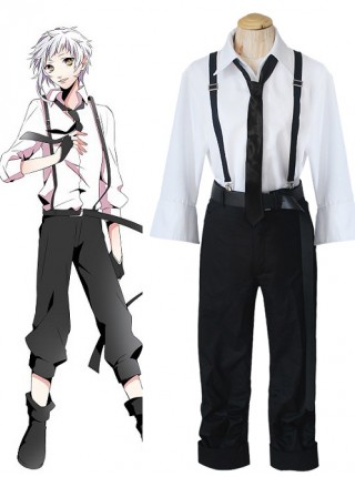 Bungou Stray Dogs Atsushi Nakajima White Shirt Black Suspenders Pants Cosplay Costume