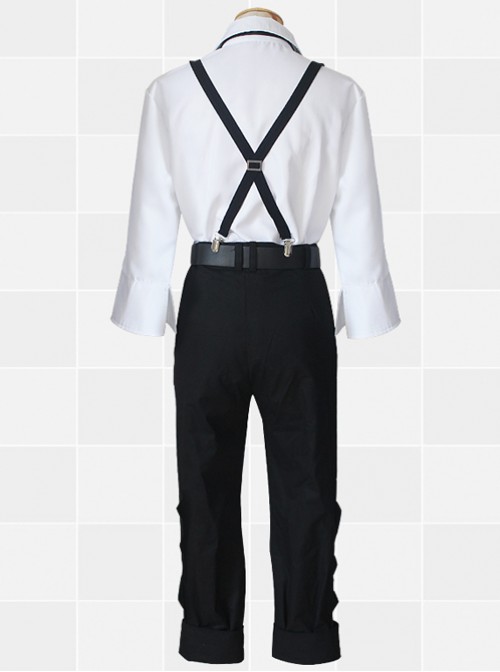Bungou Stray Dogs Atsushi Nakajima White Shirt Black Suspenders Pants Cosplay Costume