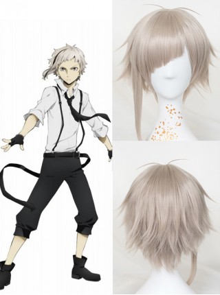 Bungou Stray Dogs Atsushi Nakajima gray Cosplay Wig