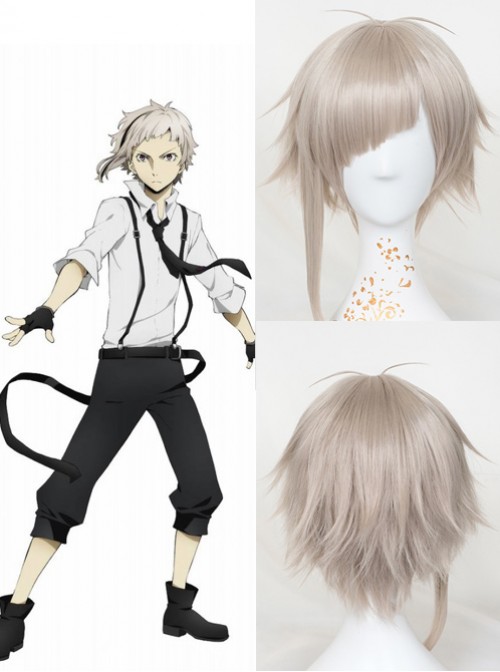 Bungou Stray Dogs Atsushi Nakajima gray Cosplay Wig