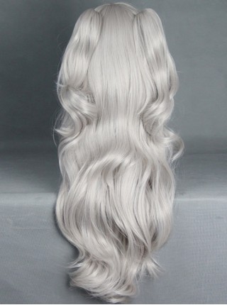 Charlotte Nao Tomori Grey White Wavy Hair Cosplay Wig