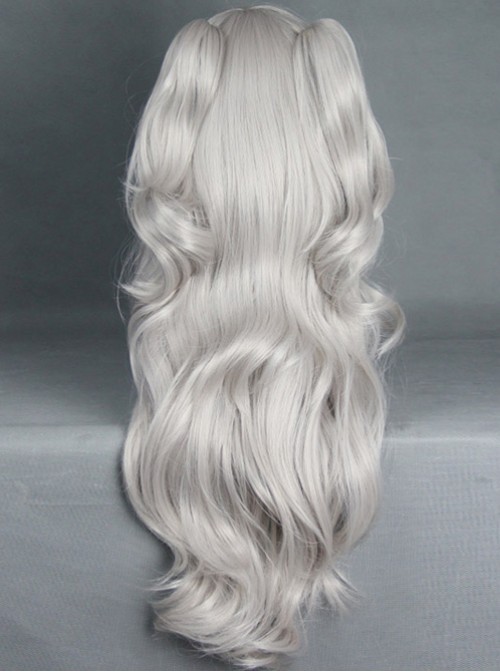 Charlotte Nao Tomori Grey White Wavy Hair Cosplay Wig