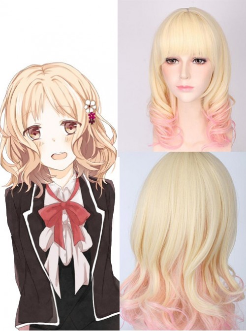 Diabolik Lovers More Blood Komori Yui Golden Gradient Cosplay Wig