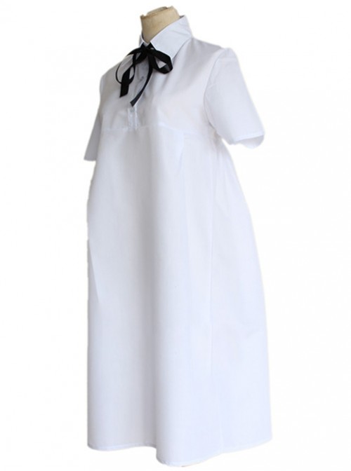 Gangsta Gyangusuta Nurse Nina White Dress Cosplay Costume