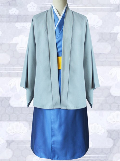 Gintama Katsura Kotarou Blue Kimono Cosplay Costume