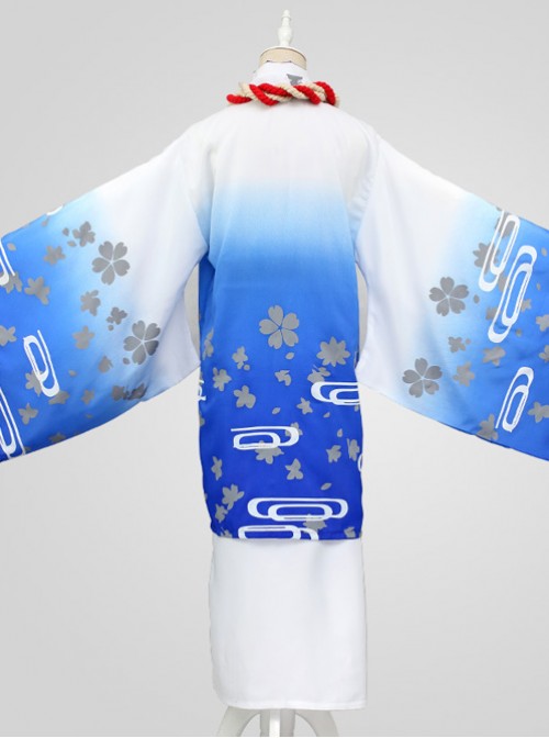 Gugure! Kokkuri-san Kokkuri Blue White Cosplay Costume