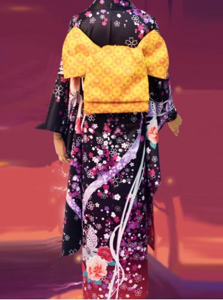 Hell Girl: Yoi no Togi Ai Enma Purple Kimono Cosplay Costume