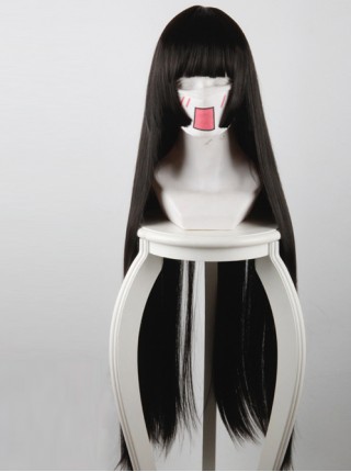 Hell Girl: Yoi no Togi Ai Enma Black Bangs Long Straight Hair Cosplay Wig