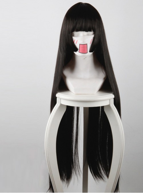 Hell Girl: Yoi no Togi Ai Enma Black Bangs Long Straight Hair Cosplay Wig