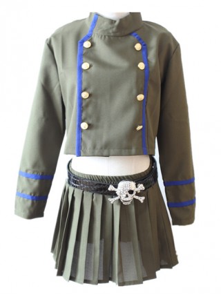 Katekyo Hitman Reborn! Vongola Chrome Dokuro Green Cosplay Costume