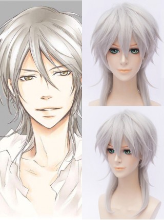 Psycho Pass Makishima Shogo Silvery White Cosplay Wig