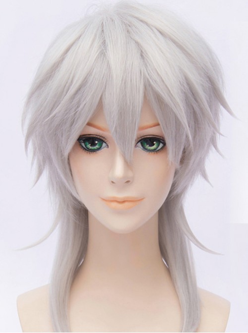 Psycho Pass Makishima Shogo Silvery White Cosplay Wig