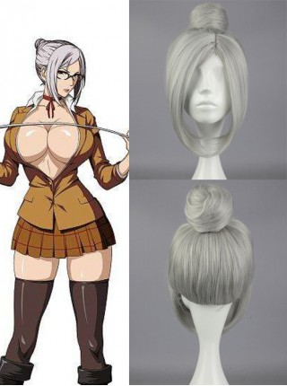 Prison School Meiko Shiraki Silver Cosplay Wig