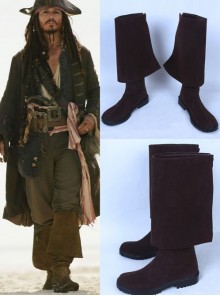 Pirates of the Caribbean 5 Captain Jack Sparrow Deep Brown Cosplay Boots