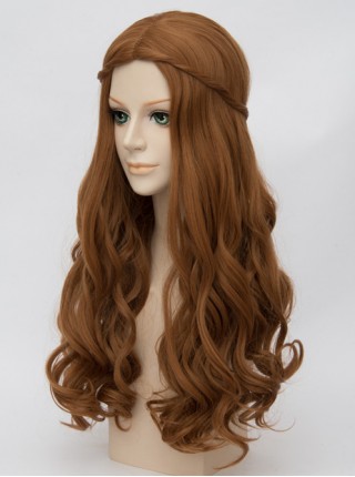 Alice in Wonderland 2 Alice Through the Looking Glass Alice Kingsleigh Brown Wavy Hair Cosplay Wig