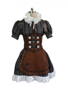 Alice: Madness Returns Steampunk brown dress Cosplay