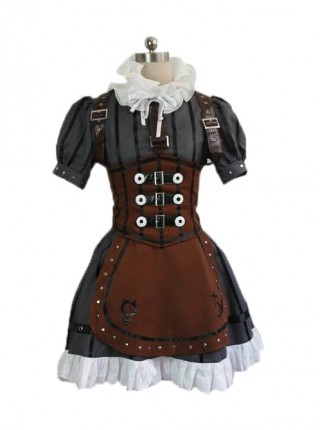 Alice: Madness Returns Steampunk brown dress Cosplay