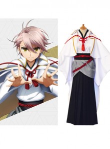 Katsugeki Touken Ranbu Saniwa Black White Kimono Cosplay Costume