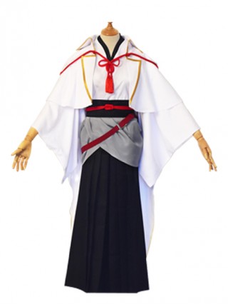 Katsugeki Touken Ranbu Saniwa Black White Kimono Cosplay Costume