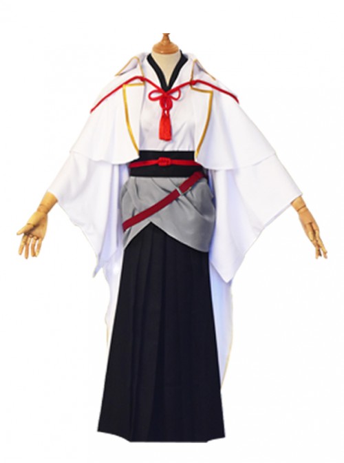 Katsugeki Touken Ranbu Saniwa Black White Kimono Cosplay Costume