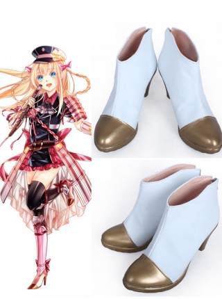 Touken Ranbu Midare Toushirou White Golden Cosplay Shoes