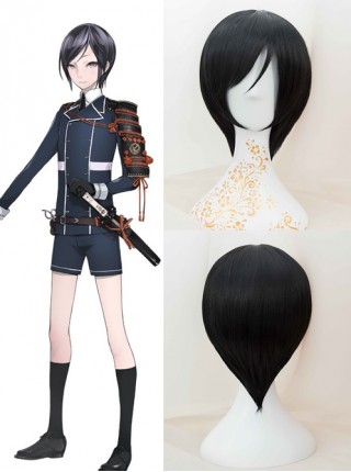 Touken Ranbu Yagen Toushirou Black Cosplay Wig