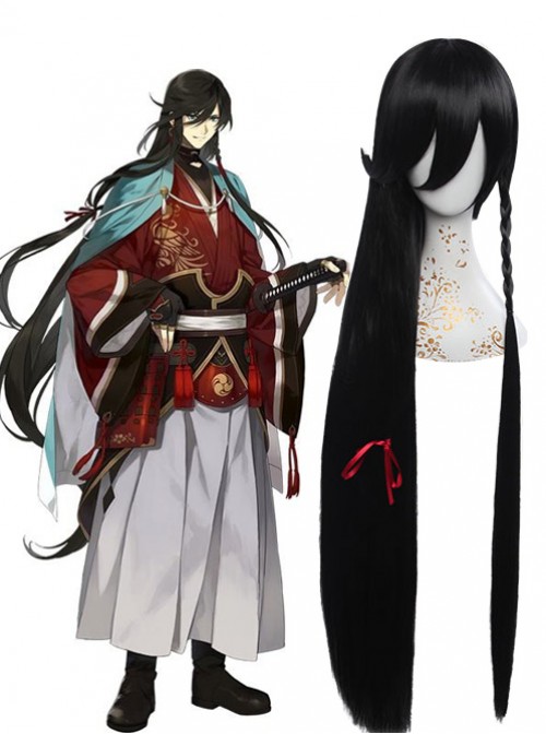 Touken Ranbu Izumi no Kami Kanesada Black Cosplay Wig