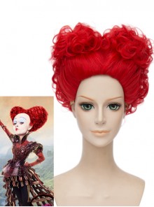 Alice in Wonderland 2 Alice Through the Looking Glass The Red Queen Heart-shaped Cosplay Wig