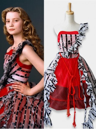 Alice in Wonderland Alice's Adventures in Wonderland Alice Kingsleigh Red Dress Cosplay Costume