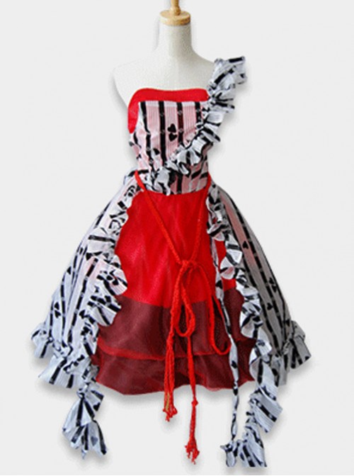 Alice in Wonderland Alice's Adventures in Wonderland Alice Kingsleigh Red Dress Cosplay Costume