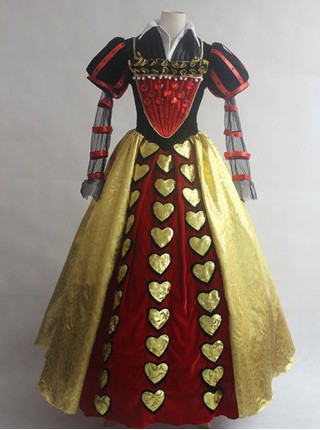 Alice in Wonderland Red Queen Cosplay Costume (Premium Edition)